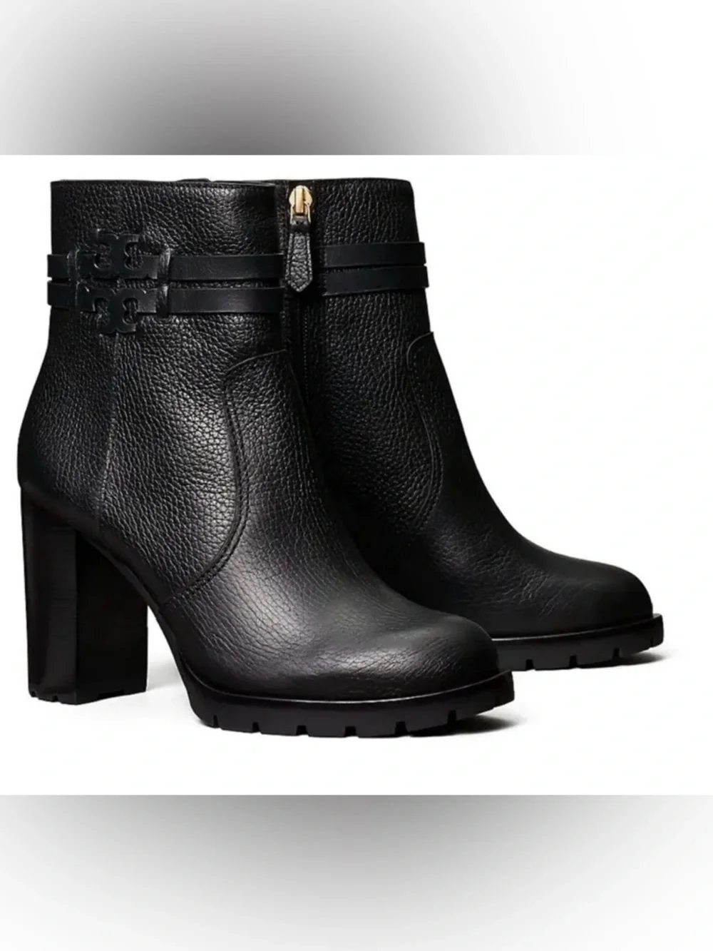 Tory Burch 8.5 Leigh Lug‎ Sole Leather Boots
